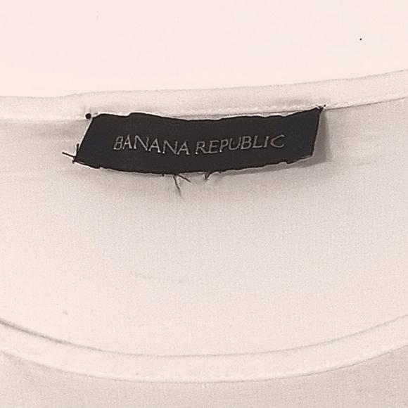 Banana Republic Eyelet Boho Chic White Blouse  Lg Lined 3/4 Sleeve Versatile - Picture 4 of 11